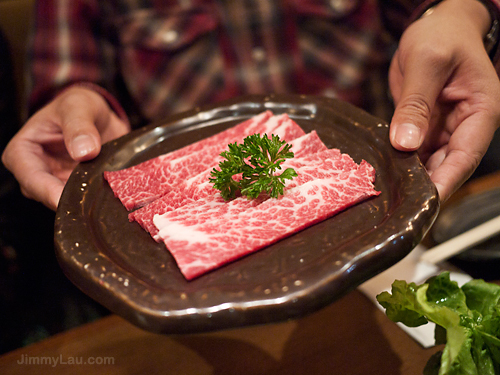 特上薄切牛胸腹（鹽）